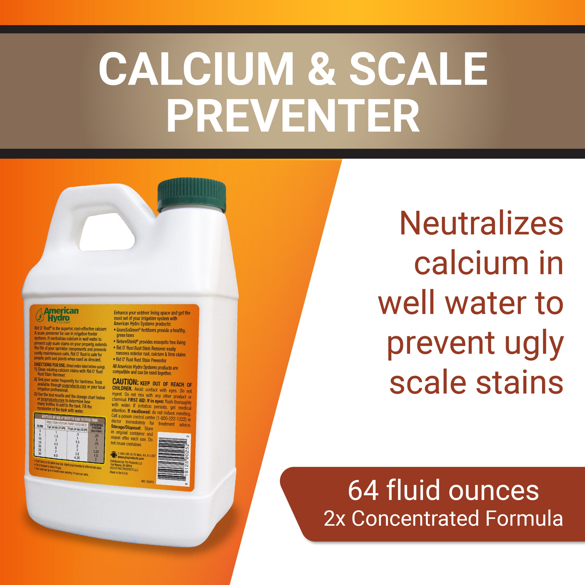 Rid O' Rust Calcium Preventer