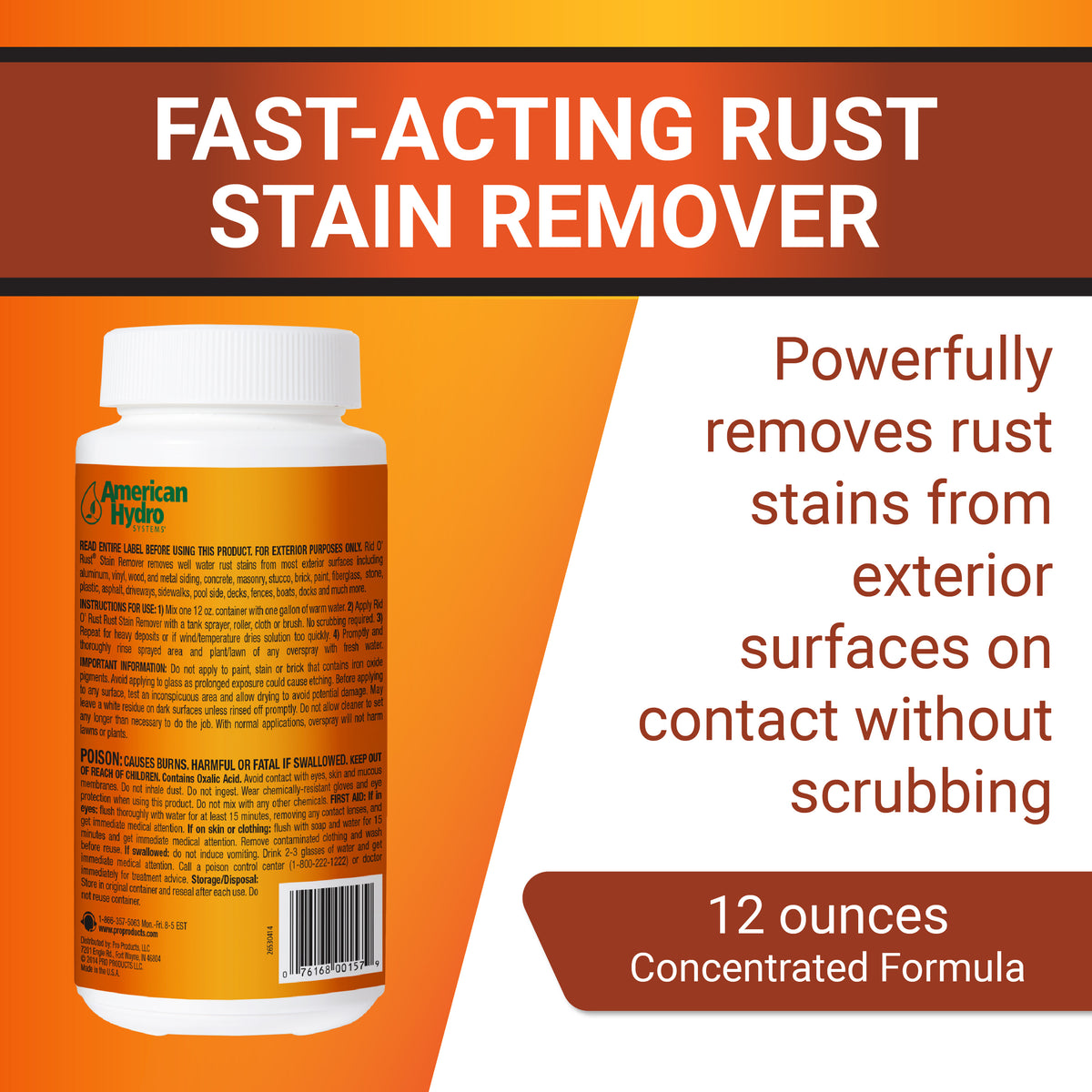 Rid-O-Rust® Rust Stain Remover, Powder - Pro Products