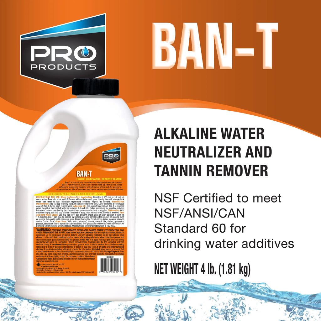 Ban T® Alkaline Water Neutralizer & Tannin Remover
