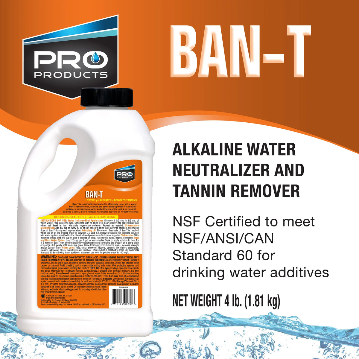 Ban T® Alkaline Water Neutralizer &amp; Tannin Remover