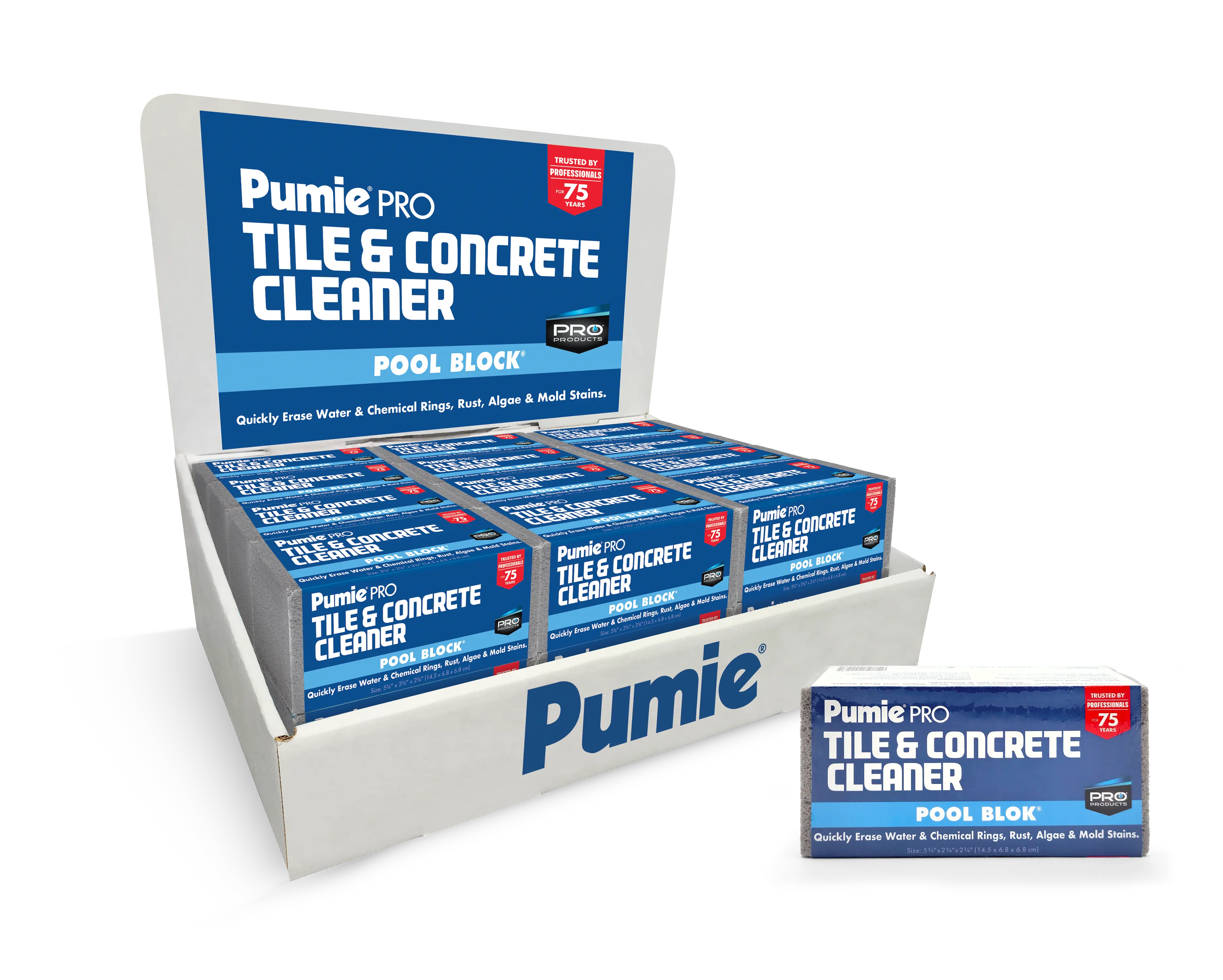 Pumie® Pro Pool Blok® Tile & Concrete Cleaner Brick