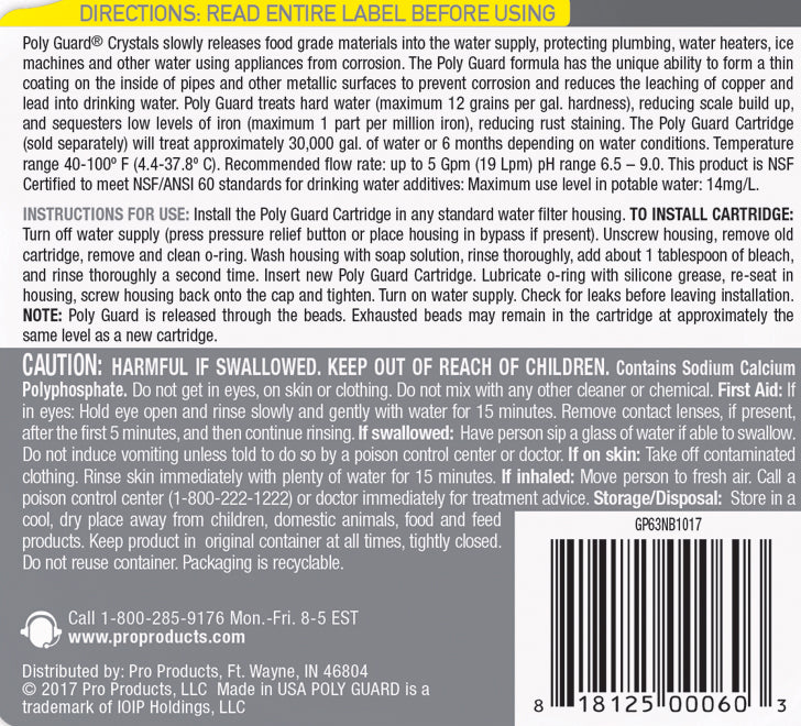 Poly-Guard® Scale & Rust Preventer, Crystals - Pro Products