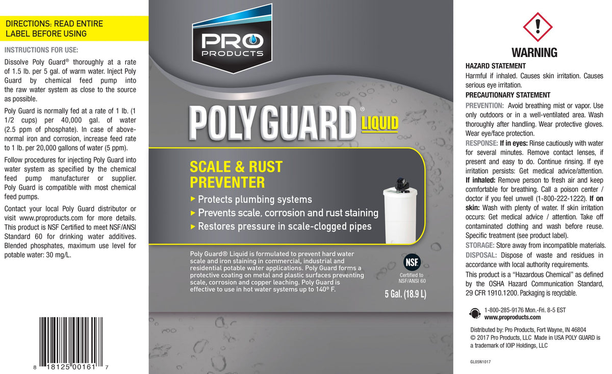 Poly-Guard® Scale & Rust Preventer, Liquid - Pro Products